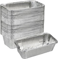 50 Pack Loaf Pans,2 LB Disposable Aluminum Foil Loaf Pans, 8.5"x4.5"x2.5" Heavy Duty Aluminum Foil Bread Tins Perfect for Banana Bread, Cakes & Meatloaf,Non-Stick, Even Baking, Easy Release