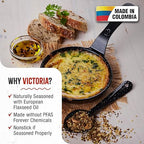 Victoria 4-Inch Cast Iron Skillet, Pre-Seasoned Cast Iron Frying Pan with Long Handle, Made in Colombia