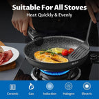 BEZIA Induction Cookware Set 10 Pieces, Nonstick Pots and Pans Set with Removable Handles, for All Hobs, Stackable Design, Dishwasher/Oven Safe, PFAS Free