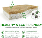 AIRNEX Natural Kitchen Sponges (12 Pack) - Biodegradable Cellulose & Coconut Scrubber Dish Sponges for Kitchen - Eco-Friendly, Non Scratch, Compostable, Non Toxic S-Shaped Natural Sponges for Dishes