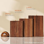 SMIRLY Walnut Wood Cutting Boards for Kitchen, Set of 3 with Holder Large - Small, Walnut Wooden Cutting Board Set with Deep Juice Grooves, Non Toxic Serving Tray, Perfect Mother's Day Gifts