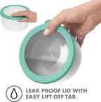 Oggi Prep, Store & Serve Plastic Bowl w/See-Thru Lid- Dishwasher, Microwave & Freezer Safe, (4 qt) Lt Gray w/Dk Gray Lid