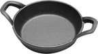 HOME DISTRICT Cast Iron Ramekin Set Oven Safe Mini Skillets Bakeware Bowls Casserole Pots, 6.5" x 1 1/2", 12 oz - 2 PC Set