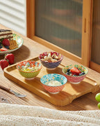 Metahom Ceramic Dipping Bowls, 3.5 inch Small Bowls for Dipping, 4oz Mini Bowl for Soy Sauce, Condiments, Side Dishes, Charcuterie Boards, Set of 6