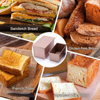 2 Pack Pullman Loaf Pan with Lid, 1 lb/0.5 lb Dough Capacity, Premium Non-Stick Sandwich Bread Loaf Pan with Lid, Carbon Steel Corrugated Bread Toast Box Mold with Cover for Baking