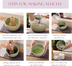 9-Piece Matcha Whisk Set, Complete Japanese Matcha Kit Tools with Ceramic Bowl, Bamboo Whisk & Scoops, Tea Ceremony Set in Elegant Gift Box, Mother’s Day Gift for Women (Matcha Green)