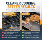 Oven Liners for Bottom of Oven - 3 Pack Large Heavy Duty Mats, 16.25”x23” Non-Stick Reusable Liner for Electric, Gas, Toasters, Grills - BPA & PFOA Free Kitchen Accessory to Keep It Clean (Silver)