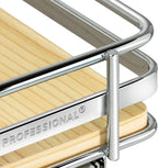 LYNK PROFESSIONAL® Élite™ Pull Out Spice Rack Organizer for Inside Kitchen Cabinets - 6-3/8 inch Wide - Slide Out Drawer – Wood/Chrome Sliding Spice Organization for cabinet - Spice Racks - 1 Tier