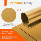 Gold 2 Pack Large Thick Heavy Duty Non Stick Teflon Oven Liners Mat, 17"x 25" BPA and PFOA Free, for Bottom of Electric Oven Gas Stove Microwave Charcoal or Gas Grills