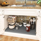 TigeJoy 31" x 19" Under Sink Mats for Kitchen Waterproof, Leak-Proof Silicone Mat Sink Protector and Cabinet Liner, Kitchen Essentials Organizer and Storage, Boot or Shoe Tray, Pet Feeding Mat