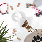 Bone Dry Ceramic Pet Collection Chevron, Medium Set, 6x2, Pink, 2 Piece