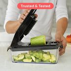 Fullstar The Original Pro Chopper - Vegetable Chopper and Mandoline Slicer, Food Chopper with Container, Fruit Cutter, Veggie Slicer, Kitchen Gadgets & Gifts, Home Essentials (6 in 1, Black)