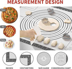 Silicone Baking Mat, Non Stick Silicone Pastry Mat for Dough Rolling, Fondant Mat, Pie Crust Pizza, Macaron,Cookie Sheet, Reusable Baking Supplier Tools White Gray 32X24INCH