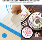 Silicone Pastry Mat,28" x 20" Nonstick Large Durable Silicone Sheet Mat with Measurement Non-slip Dough Rolling Mat for Pie Crust, Pizza, Cookies