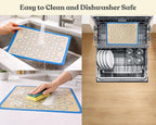 Macaron Silicone Baking Mats Set of 2, Half Sheet Nonstick Reusable Baking Sheet Liners for Macarons, Cookies and Pastry, Blue