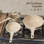CAROTE 14 Pcs Pots and Pans Set Nonstick, Induction Kitchen Cookware Sets, Non Stick Kitchen Cooking Set with Frying Pans Set