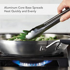 KitchenAid 71025 Stainless Steel Frying Pan/Skillet, 12 Inch - Brushed Stainless Steel
