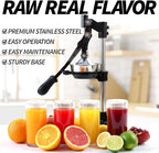 Zulay Kitchen Extra Tall Citrus Press Manual Juicer - Manual Orange Juice Squeezer, Fits Tumblers, Tall Glasses and Cups - Fruit Press & Juice Press, Juice Presser Machine & Citrus Juicer Manual