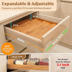 Spice Drawer Organizer - Expandable Spice Rack for Drawer, Black Seasoning Organizer for Drawer Spice Organizer, Spice Organization Seasoning rack insert for Cabinet (Jars Not Included)