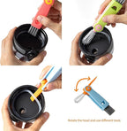 Chemimoso 3 in 1 Cup Lid Gap Cleaning Brush Set, Multifunctional Water Baby Bottle Cleaning Tools, Home Kitchen Crevice Cleaning Tools, 3Pcs