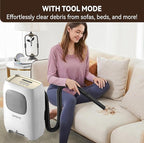 Pro Touchless Vacuum Automatic Dustpan - Ultra Fast & Powerful - Great for Sweeping Salon Pet Hair Food Dirt Kitchen, Canister Vacuum Cleaner Trash Can, Bagless, Auto Sensors, 1500 Watt-White