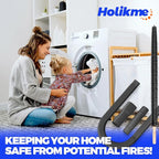 Holikme 2 Pieces Dryer Vent Cleaner Kit, Dryer Lint Vacuum Attachment and Flexible Dryer Lint Brush, Dryer Vent Vacuum Hose Attachment,Black