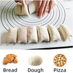 Silicone Baking Mat,32x24" Extra Large Pastry Mat for Rolling Dough Kneading Sourdough Bread Baking Supplies Black 0.45mmT