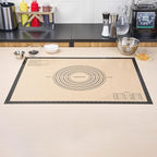 Restaurantware Baking Mat Pack of 1 Non-Stick 23.6"x31.5" Silicone Extra Large Baking Mat, Rectangle Reusable Durable Anti-Slip Sheet with Measurement Markings for Kneading Rolling Shaping Dough