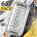 Spare Essentials (65 Pack) 2Lb Foil Bread Pans for Baking, Disposable Bread Pans - Perfect for Baking Banana Bread, Cakes & Meatloaf - 2 Pound Aluminum Pans for Food Serving - 8.5" X 4.5" X 2.5"