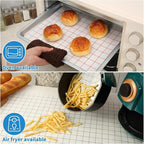 Silicone Baking Mat Roll 16IN*5FT Free Cutting, Non-Slip Pastry Mat, Non-Stick Reusable Air Fryer Liner, Oven Liners, Counter Mat, Freeze Dryer Mat, Easily Cut to Size Fit All Ovens Pans Tins Dishes