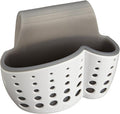 Casabella Sink Sider Faucet Caddy Sponge Holder,White & Grey