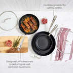 All-Clad HA1 Hard Anodized Nonstick Fry Pan 12 Inch Induction Oven Broiler Safe 500F, Lid Safe 350F Pots and Pans, Cookware Black