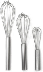 Norpro Balloon Wire Whisk Set of 3 Stainless Steel Stir/Mix/Beat 6" /8"/ 10"