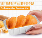 Mini Loaf Pans 1Lb 50 Packs,Heavy Duty Aluminum Foil Disposable Bread Baking Pan Bread Tins for Baking Breads,Cakes,Meatloafs Size-8"x 3.5" x 2.5" (50 Packs)