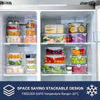 50 PCS Food Storage Containers Set, Plastic Food Containers for Pantry Kitchen Storage and Organization, Microwave and Dishwasher Safe, Leakproof & BPA-Free with Labels Pen(25 Containers & 25 Lids)