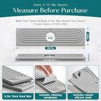 Eormoe Kitchen Sink Faucet Mat - 15.7in Diatomite Sink Protectors for Kitchen Sink, Stone Sink Splash Guard for Kitchen Counter Sink Accessories (Grey, 15.7'' x 3.9'')