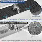 BFONS Silicone Faucet Handle Drip Catcher Tray, 24in x 5.55in, Black