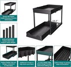 DEKAVA Under Sink Organizer 2 Pack, Bathroom Cabinet Organizer, 2 Tier Sliding Cabinet Basket Organizer Drawer, Multi-Purpose Bath Collection Baskets for Bathroom (Black)