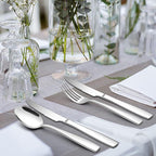 E-far Heavy Duty Silverware Set for 12, 60-Piece Stainless Steel Flatware Cutlery Set, Thick Metal Tableware Eating Utensils Include Forks Spoons Knives, Square Edge & Mirror Polished, Dishwasher Safe