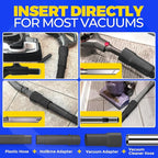 Holikme 2 Pieces Dryer Vent Cleaner Kit, Dryer Lint Vacuum Attachment and Flexible Dryer Lint Brush, Dryer Vent Vacuum Hose Attachment,Black
