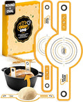 CRUSTLOVE 2 PCS Bread Sling Dutch Oven Silicone, Non-Stick Sourdough Sling & Baking Mat, Reusable & Easy to Clean – Heat Resistant to 480°F – Silicone Sourdough Sling for Artisan Bread Baking Supplies