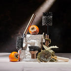 Curio Home Goods Ionic Brush Set, Magnetized to Stand Upright, Stainless Steel with Replaceable Heads, Bronze