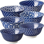 DOWAN Cereal Bowls Set of 6, Ceramic Soup Bowls 23 OZ, 6 Inch Small Dessert Bowls for Fruit, Snack, Ice Cream, Microwave Safe Bowls for Kitchen Decor and Housewarming Gift, Dishwasher