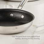 Hestan ProBond Luxe TITUM Nonstick Skillet, 11-Inch Professional Clad Stainless Steel, ProCore Tri-Ply Clad Construction, Polished Exterior, Induction & Oven Safe