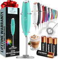 Zulay Kitchen Powerful Milk Frother Wand With 4 AA Duracell Batteries - Ultra Fast Handheld Drink Mixer - Electric Whisk Foam Maker for Coffee, Lattes, Cappuccino, Matcha & Creamer