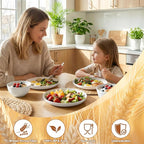 Plates and Bowls Sets for 8, Unbreakable & Lightweight Wheat Straw Dinnerware Sets 32 PCS, Microwave Safe Dishes Set for 8, Dinner Plate, Kitchen Cups and Bowls for Outdoor- White