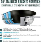 All-Clad D5 Brushed Pro Nonstick 5-ply Bonded Cookware, Fry Pan, 12 inch