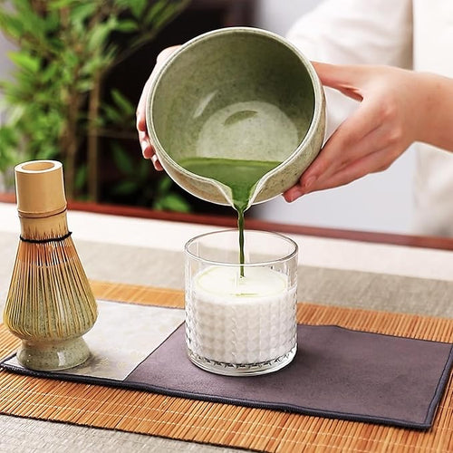 9-Piece Matcha Whisk Set, Complete Japanese Matcha Kit Tools with Ceramic Bowl, Bamboo Whisk & Scoops, Tea Ceremony Set in Elegant Gift Box, Mother’s Day Gift for Women (Matcha Green)