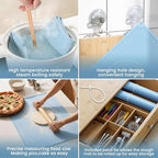 Silicone Baking Mat 32x24 Inches | Extra Thick Dough Rolling Mat with Measurements and Edge Heightening | Non-Stick Food Grade Pastry Mat for Pastry, Bread, Cookies, Pizza, Fondant & Pasta
