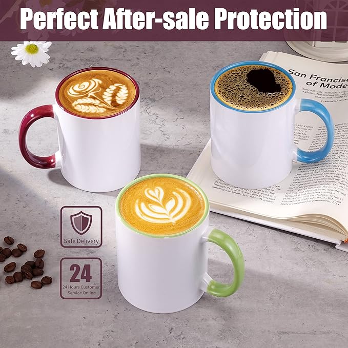Sublimation Mugs 11 oz Set of 12 Bulk Coffee Mugs with Box Sublimation Cups Tazas Para Sublimar Coffee Cups 6 White and 6 Black